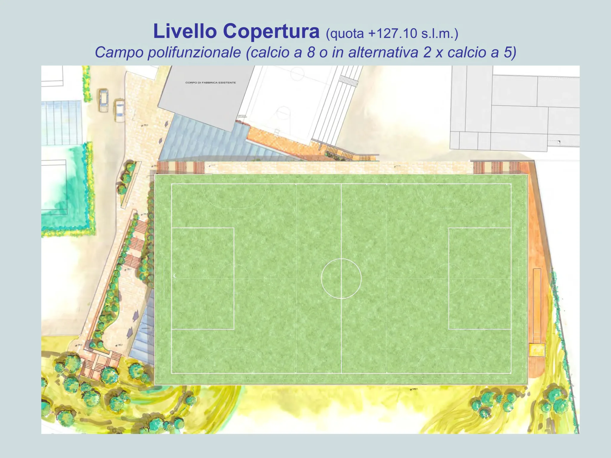 Nuovo Centro Scolastico e Sportivo - Calasanzio Roma - Livello 0